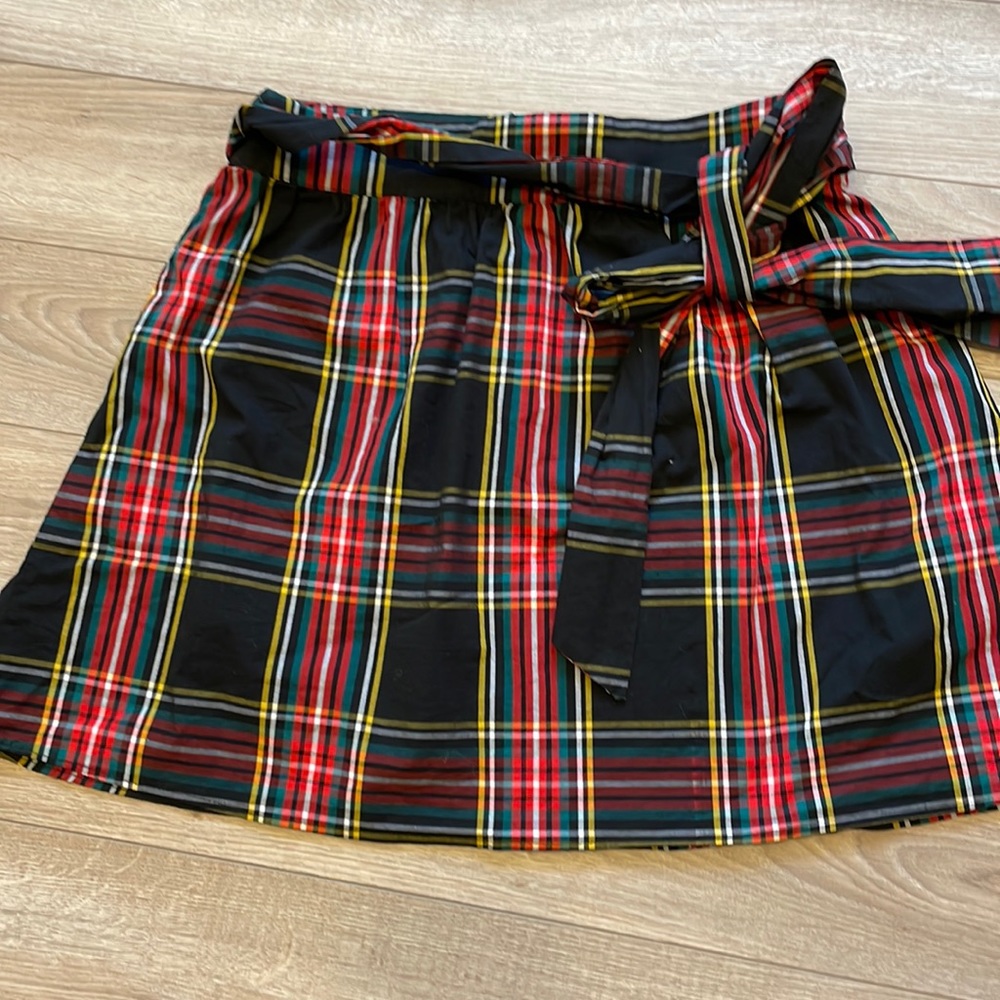 Tartan plaid mini skirt